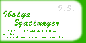 ibolya szatlmayer business card